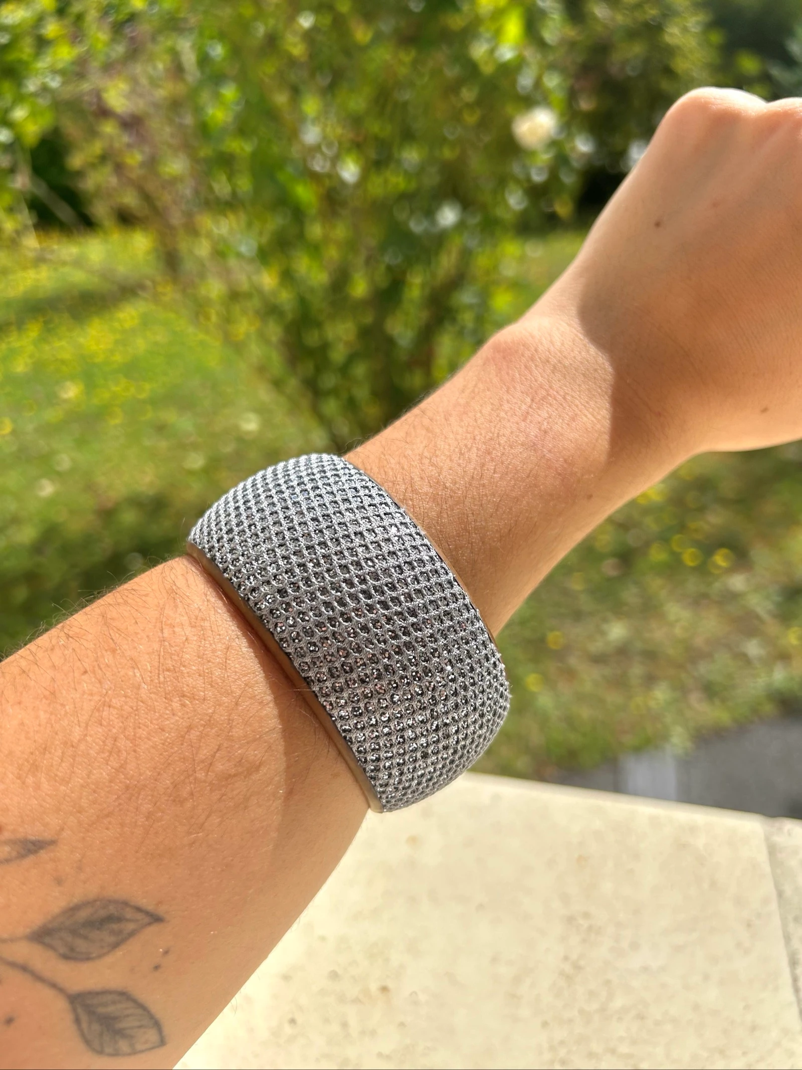 Bracelet bleu pailleté à enfiler